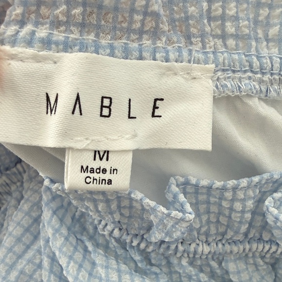 Chic Light Blue Ruffle Blouse - Picture 2 of 4